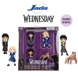 Jada -4 Figurines en métal - Série Netflix Mecredi -  6,5cm - A partir de 8 ans