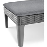 Bain de soleil - Allibert by KETER - Jaipur - en résine imitation rotin tressé - Gris