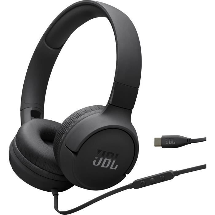 Casque filaire - JBL Tune 520 C - USB-C - Hi-Res audio - Noir