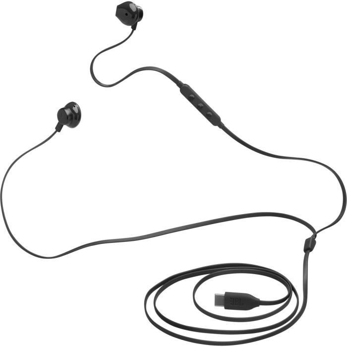 Ecouteurs filaires JBL Tune 305C - USB-C - Prise en charge Hi-Res - Noir