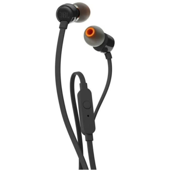 Ecouteurs filaires JBL T110 - Intra-auriculaires - Câble anti enchevetrement - Noir