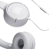Casque filaire JBL Tune 500 - Son Pure Bass - Conception légere et et pliable - Blanc