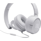Casque filaire JBL Tune 500 - Son Pure Bass - Conception légere et et pliable - Blanc