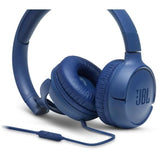 Casque filaire JBL Tune 500 - Son Pure Bass - Conception légere et et pliable - Bleu