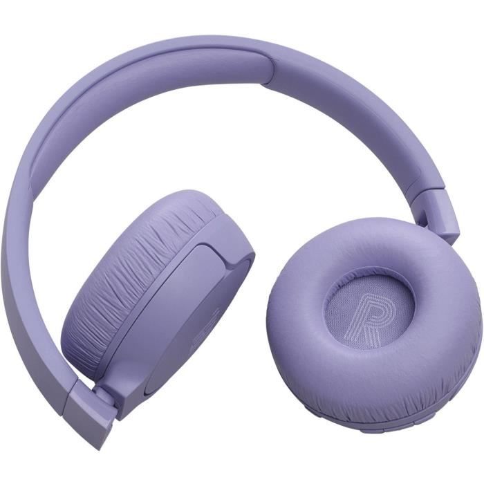 Casque supra-auriculaire sans fil JBL Tune 670NC - Réduction de bruit - Pure Bass - Bluetooth 5.3 - 70h d'autonomie - Violet