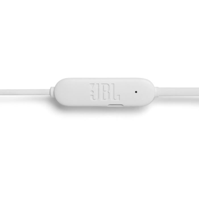 Ecouteurs boutons sans fil JBL TUNE 215BT - Bluetooth 5.0 - Pure Bass - Cable anti noeuds - 16h d'autonomie - Blanc