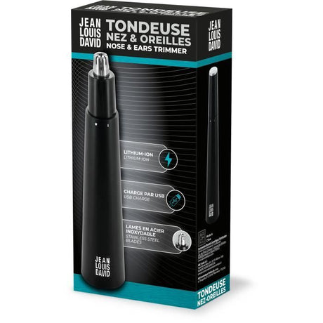 Tondeuse nez-oreilles - JEAN LOUIS DAVID - Coupe Ciculaire Indolore - Batterie Lithium-Ion - Grande Autonomie - Confort Incomparable