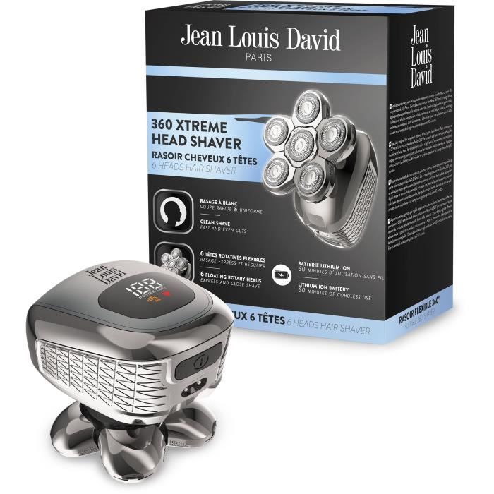 Rasoir Cheveux - JEAN LOUIS DAVID - Entretien Coupes Courtes & Uniformes - Batterie Lithium-Ion - Grande Autonomie
