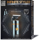 Tondeuse multiusage 4 en 1 - JEAN LOUIS DAVID - Infinite Styler - Barbe, Contours, Précision, Nez &Oreilles - Batterie Lithium-Ion