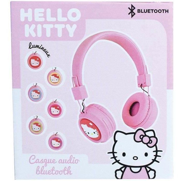 Casque ajustable bluetooth avec micro - HELLO KITTY - Câble usb - Câble audio - Des 3 ans