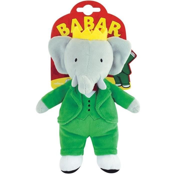 Babar Elephant Plush +/- 20 cm - JEMINI - Perfect representation of the king of elephants.