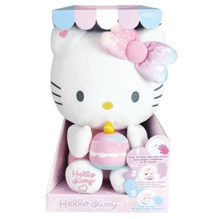 Hello Kitty Interactive Plush Birthday +/- 26 cm - JEMINI - Interactive music, candle and laughter.