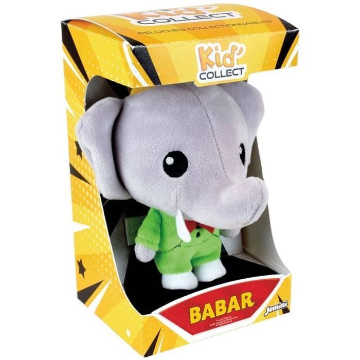 Peluche a collectionner Elephant - JEMINI - BABAR - Kid'collect +/- 13 cm