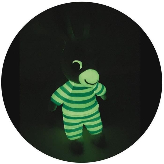 Peluche lumineuse naturelle TROTRO - Jemini - 25 cm - fonctionne sans pile