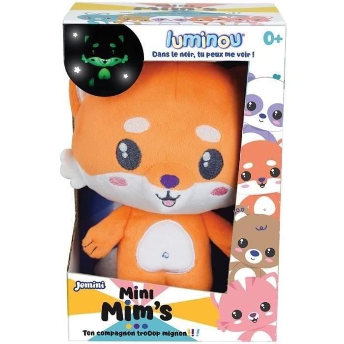 Peluche lumineuse naturelle - JEMINI - Luminou renard mini mim's - Fonctionne sans pile - +/- 15 cm