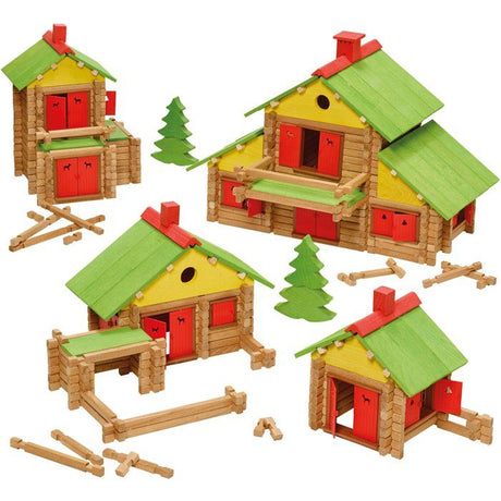 JEUJURA - Construction en bois - Mon chalet en bois - Maxi coffret - 330 pičces - Dčs 5 ans