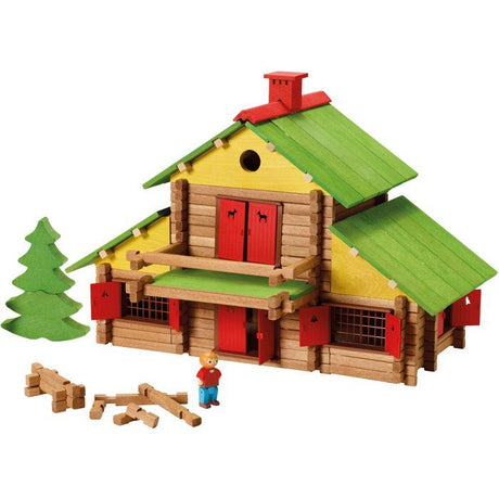 JEUJURA - Construction en bois - Mon chalet en bois - Maxi coffret - 330 pičces - Dčs 5 ans