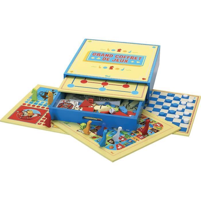 Jeu de société en bois - L'ARBRE A JOUER - Grand Coffret de Jeux - 200 Regles