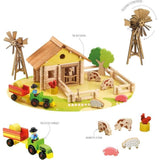 Ma ferme en bois - Jeu de construction - JEUJURA - 145 pieces