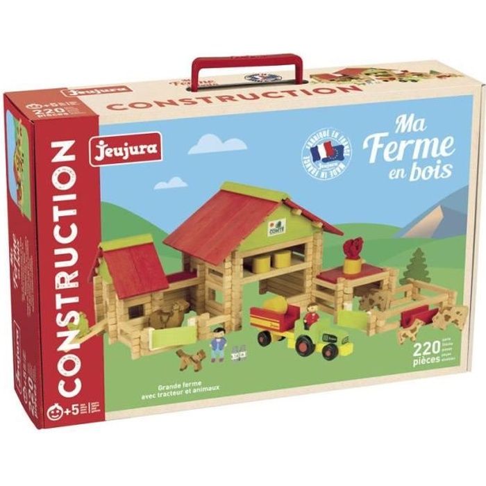 JEUJURA Large farm with tractor and animals - 220 pieces