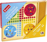 JEUJURA Jeux de l'oie et petits chevaux - Plateau avec plumier en bois