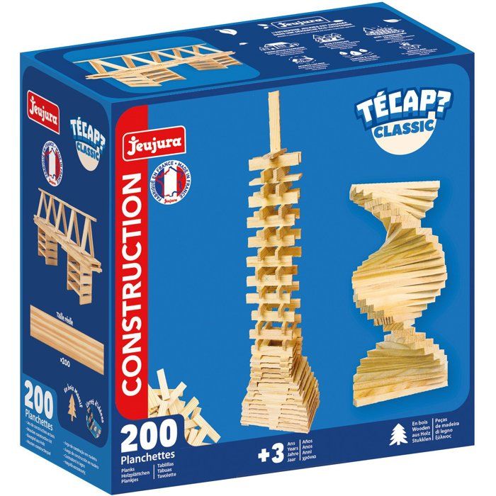 JEUJURA - Construction en bois - TECAP ? Classic - 200 pieces - Des 3 ans