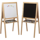 Grand tableau multifonctions en bois - JEUJURA - Ardoise craie et blanche magnétique