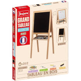 Grand tableau multifonctions en bois - JEUJURA - Ardoise craie et blanche magnétique