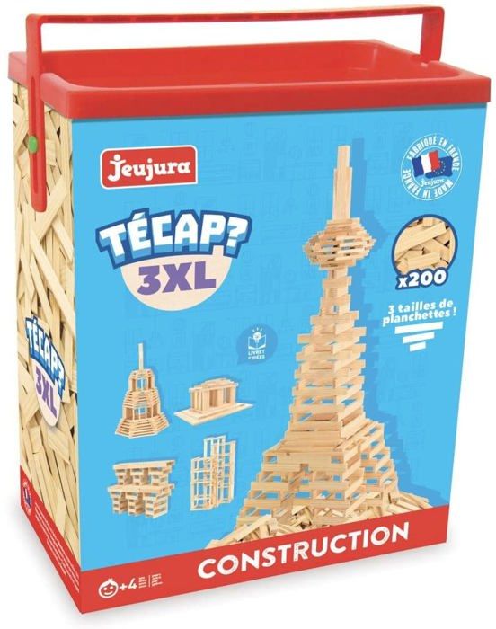 Jeu de construction en bois - JEUJURA - TECAP 3XL - 200 planchettes - Mixte - A partir de 4 ans