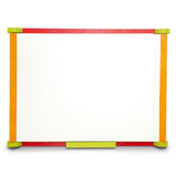 Jeujura Tableau en bois Triptyque 3 faces (1 magnétique et 2 a craie)