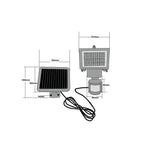 GALIX Spot solaire tres éclairant avec détecteur de présence - 80 LED - Noir