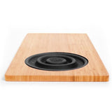 Planche a découper en bambou - JOCCA - Passoire en plastique - 58 x 29 x 1,8 cm - Naturel et noir