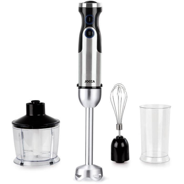 Mixeur plongeant - JOCCA - Avec accessoires - 1200 W - Noir et gris