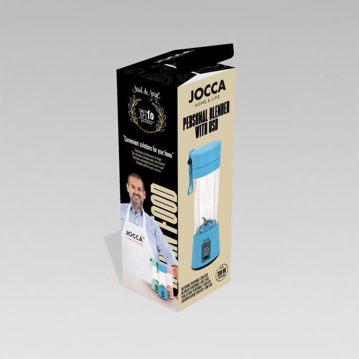 Blender portable - JOCCA - SWEET - 380 ml - 2000 mAh - Avec câble USB - Bleu