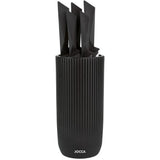Set de 5 couteaux - JOCCA - Bloc en polypropylene - Noir