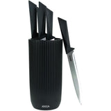 Set de 5 couteaux - JOCCA - Bloc en polypropylene - Noir