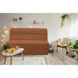 Banquette-lit BZ 2 places Joe - Tissu Terracotta - Fabrication franÁaise