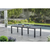 Table de jardin - Rectangulaire - Coloris : gris graphite - En résine - Modulable 3 en 1 - JULIE DOUBLE - Allibert by KETER