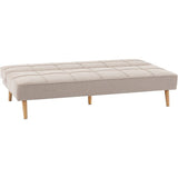 Canapé convertible - 4 places - JULIE - Tissu Beige - 180 x 72 x 72 cm