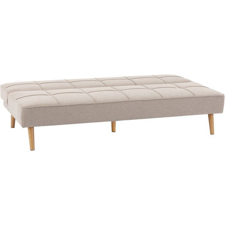 Canapé convertible - 4 places - JULIE - Tissu Beige - 180 x 72 x 72 cm