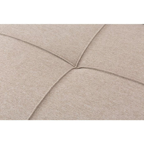 Canapé convertible - 4 places - JULIE - Tissu Beige - 180 x 72 x 72 cm