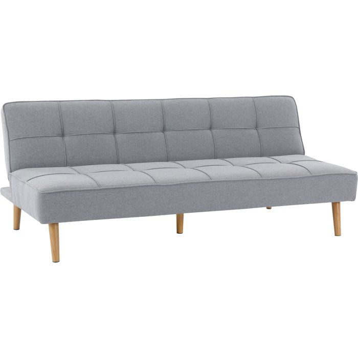 Canapé convertible - 4 places - JULIE - Tissu Gris - 180 x 72 x 72 cm