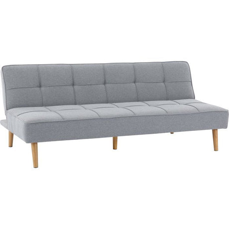 Canapé convertible - 4 places - JULIE - Tissu Gris - 180 x 72 x 72 cm