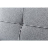 Canapé convertible - 4 places - JULIE - Tissu Gris - 180 x 72 x 72 cm