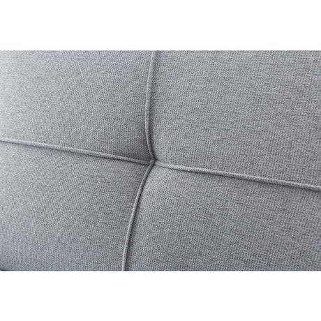 Canapé convertible - 4 places - JULIE - Tissu Gris - 180 x 72 x 72 cm