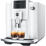 Machine a café Expresso broyeur - JURA - E4 Piano - 1450 W - 280g - 1,9 L - 5 spécialités - Blanc brillant