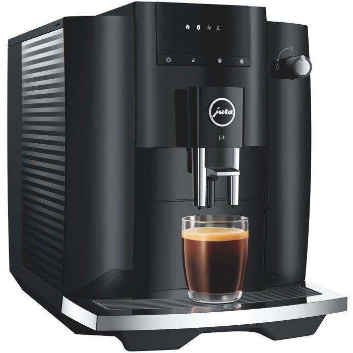 Machine a café Expresso broyeur - JURA - E4 Piano - 1450 W - 280 g - 1,9 L - 5 spécialités - Noir brillant