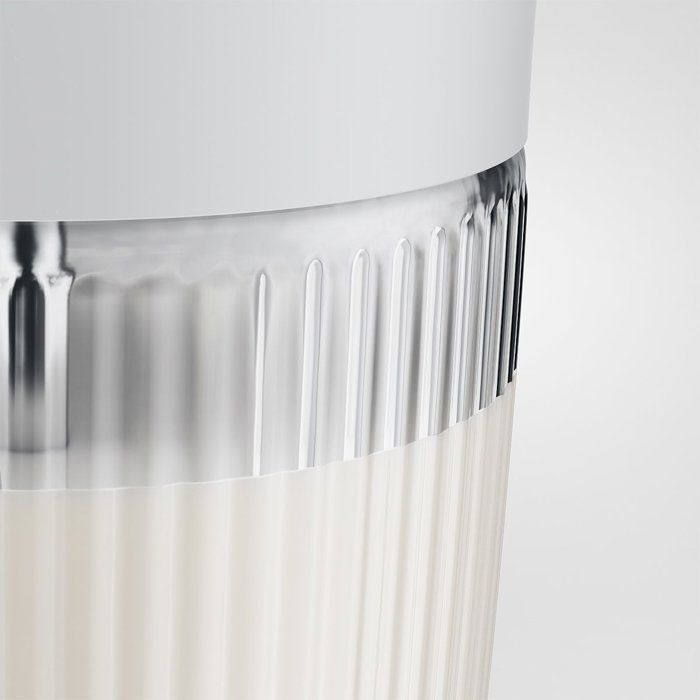 Carafe a lait - JURA - 0,5 L - 2 adaptateurs silicone - Capuchon pivotant inox poli - Verre