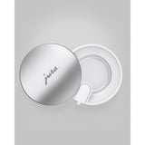 Carafe a lait - JURA - 0,5 L - 2 adaptateurs silicone - Capuchon pivotant inox poli - Verre