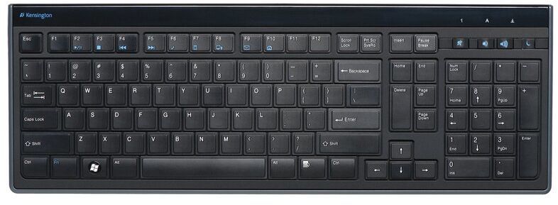 Kensington, clavier filaire Ultra Plat, Advance Fit, AZERTY, Noir